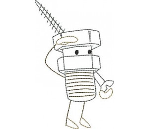 Stickserie - Ritter Schraube Doodle 9